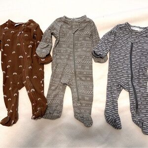 Mebie Baby Bundle 0-3 Month Zip-Up Onesies